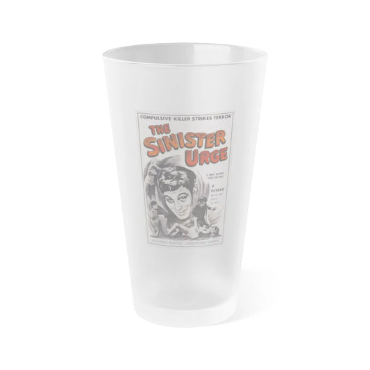 THE SINISTER URGE 1960 Movie Poster - Frosted Pint Glass 16oz-16oz-Frosted-Go Mug Yourself