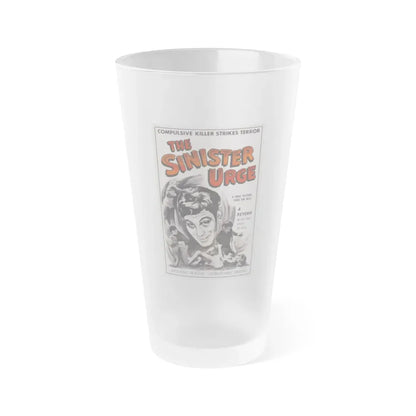 THE SINISTER URGE 1960 Movie Poster - Frosted Pint Glass 16oz 16oz Frosted - Go Mug Yourself