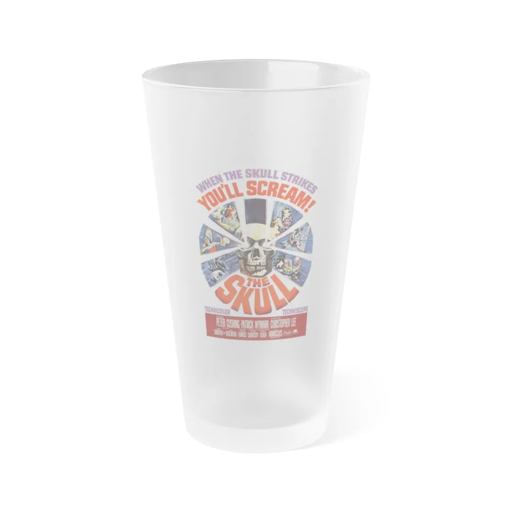 THE SKULL (2) 1965 Movie Poster - Frosted Pint Glass 16oz-Go Mug Yourself