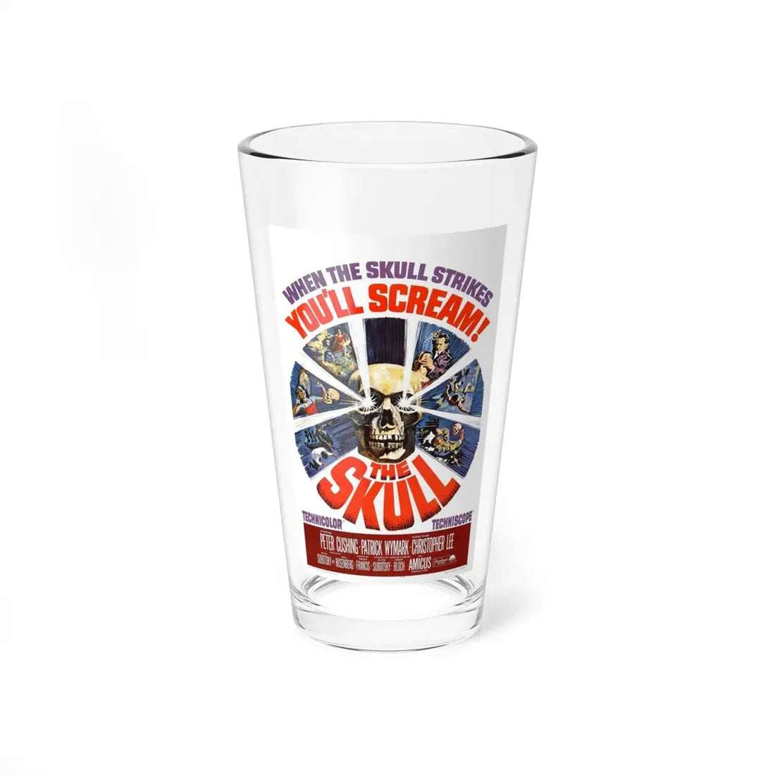 THE SKULL (2) 1965 Movie Poster - Pint Glass 16oz 16oz - Go Mug Yourself
