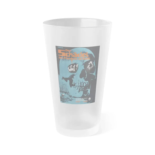 THE SKULL (GERMAN) 1965 Movie Poster - Frosted Pint Glass 16oz Default Title - Go Mug Yourself