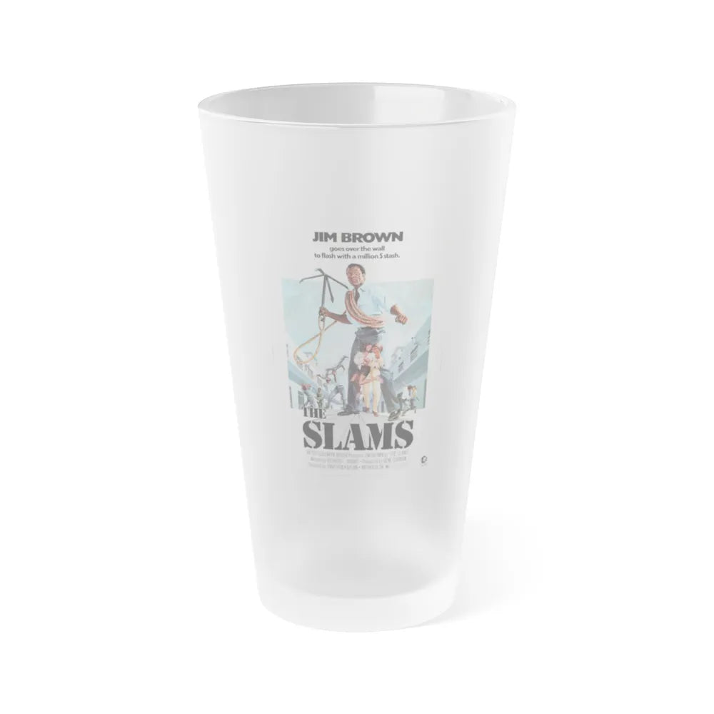 THE SLAMS 1973 Movie Poster - Frosted Pint Glass 16oz-16oz-Frosted-Go Mug Yourself