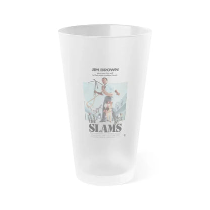 THE SLAMS 1973 Movie Poster - Frosted Pint Glass 16oz 16oz Frosted - Go Mug Yourself