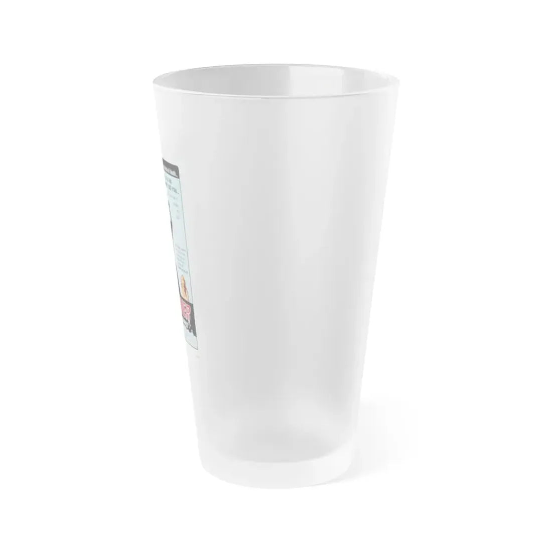 THE SLASHER ...IS THE SEX MANIAC 1972 Movie Poster - Frosted Pint Glass 16oz - Go Mug Yourself