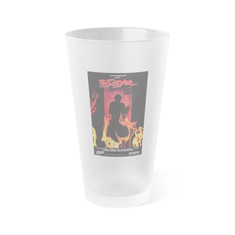 THE SLAYER 1982 Movie Poster - Frosted Pint Glass 16oz-16oz-Frosted-Go Mug Yourself