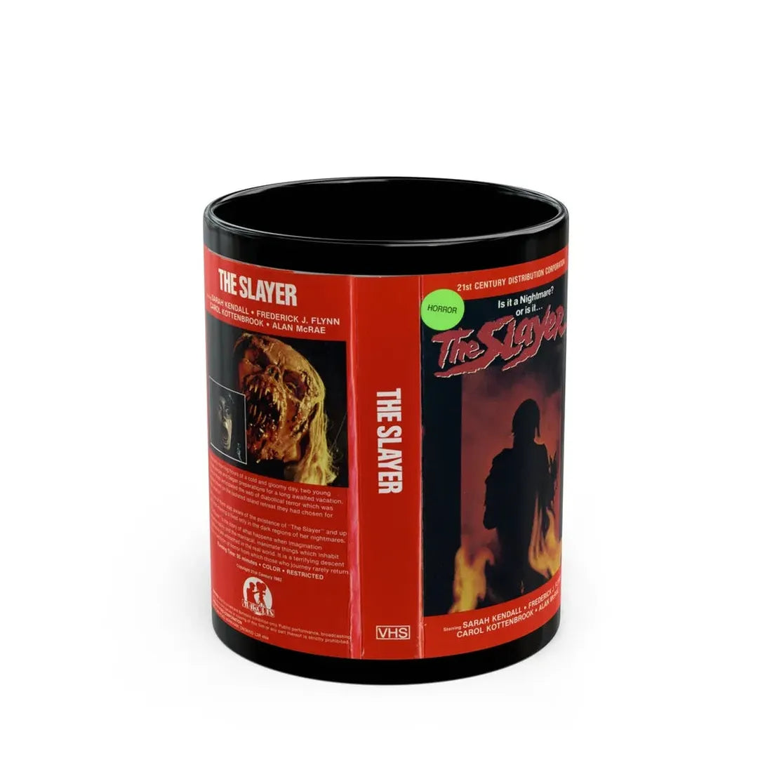 THE SLAYER (VHS COVER) - Black Coffee Mug 11oz - Go Mug Yourself