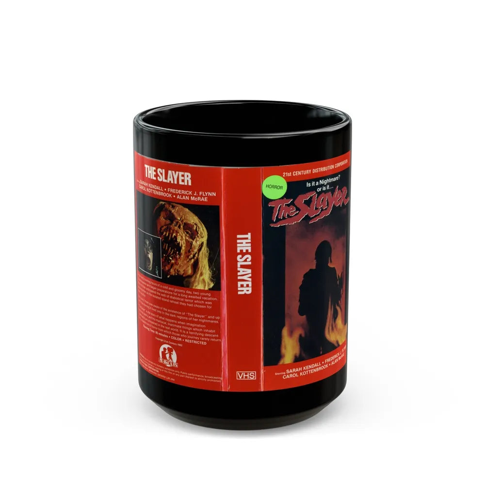 THE SLAYER (VHS COVER) - Black Coffee Mug-15oz-Go Mug Yourself