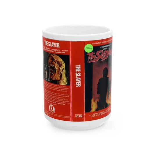 THE SLAYER (VHS COVER) - White Coffee Mug 15oz - Go Mug Yourself