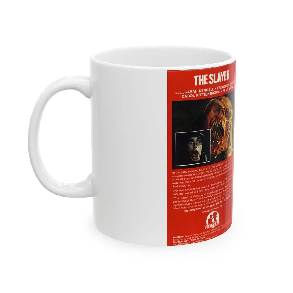 THE SLAYER (VHS COVER) - White Coffee Mug-Go Mug Yourself