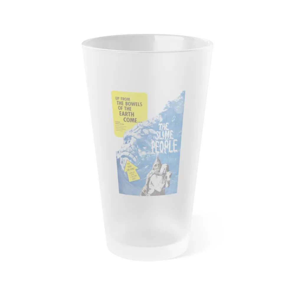 THE SLIME PEOPLE 1963 Movie Poster - Frosted Pint Glass 16oz-16oz-Frosted-Go Mug Yourself