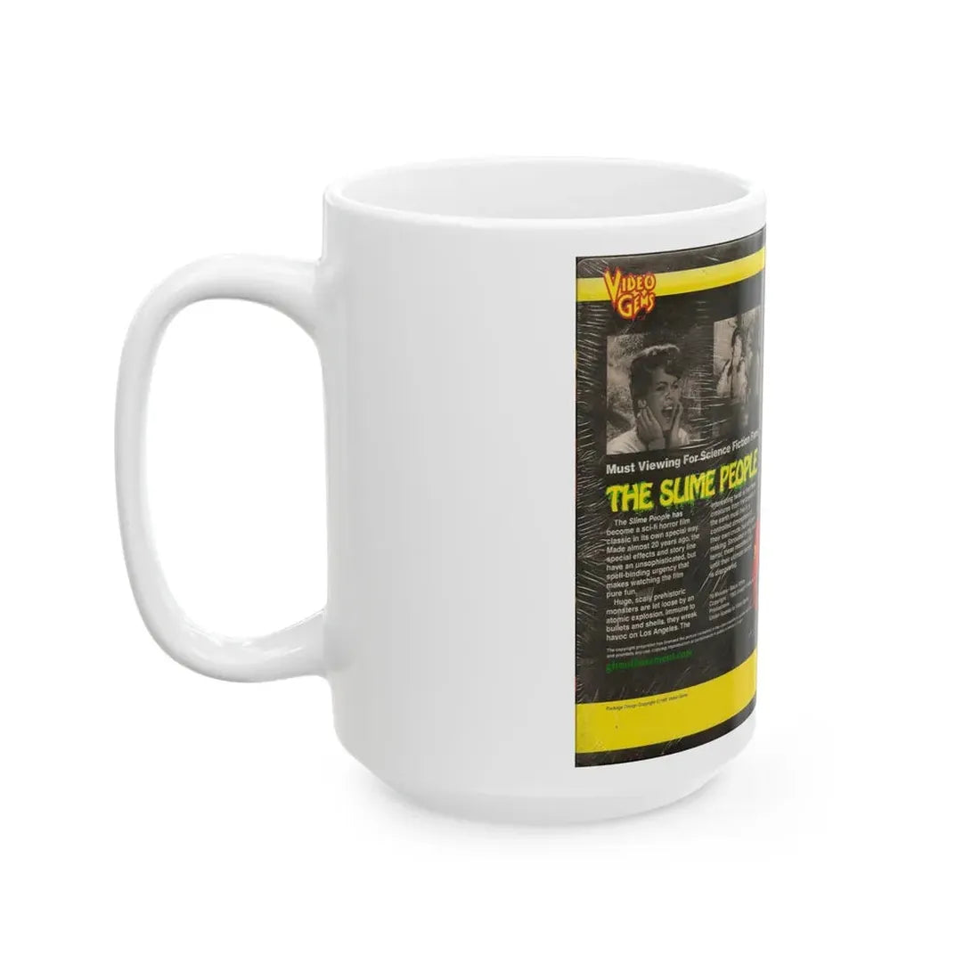 THE SLIME PEOPLE (VHS COVER) - White Coffee Mug - Go Mug Yourself