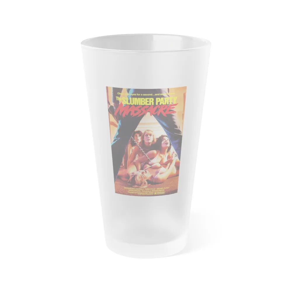 THE SLUMBER PARTY MASSACRE 1982 Movie Poster - Frosted Pint Glass 16oz-16oz-Frosted-Go Mug Yourself