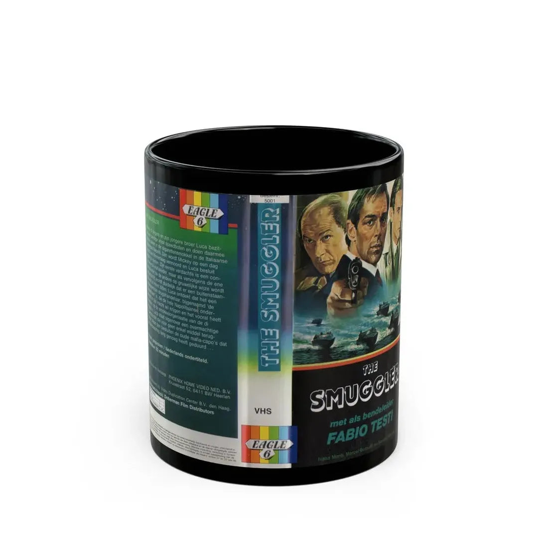 THE SMUGGLER (VHS COVER) - Black Coffee Mug 11oz - Go Mug Yourself