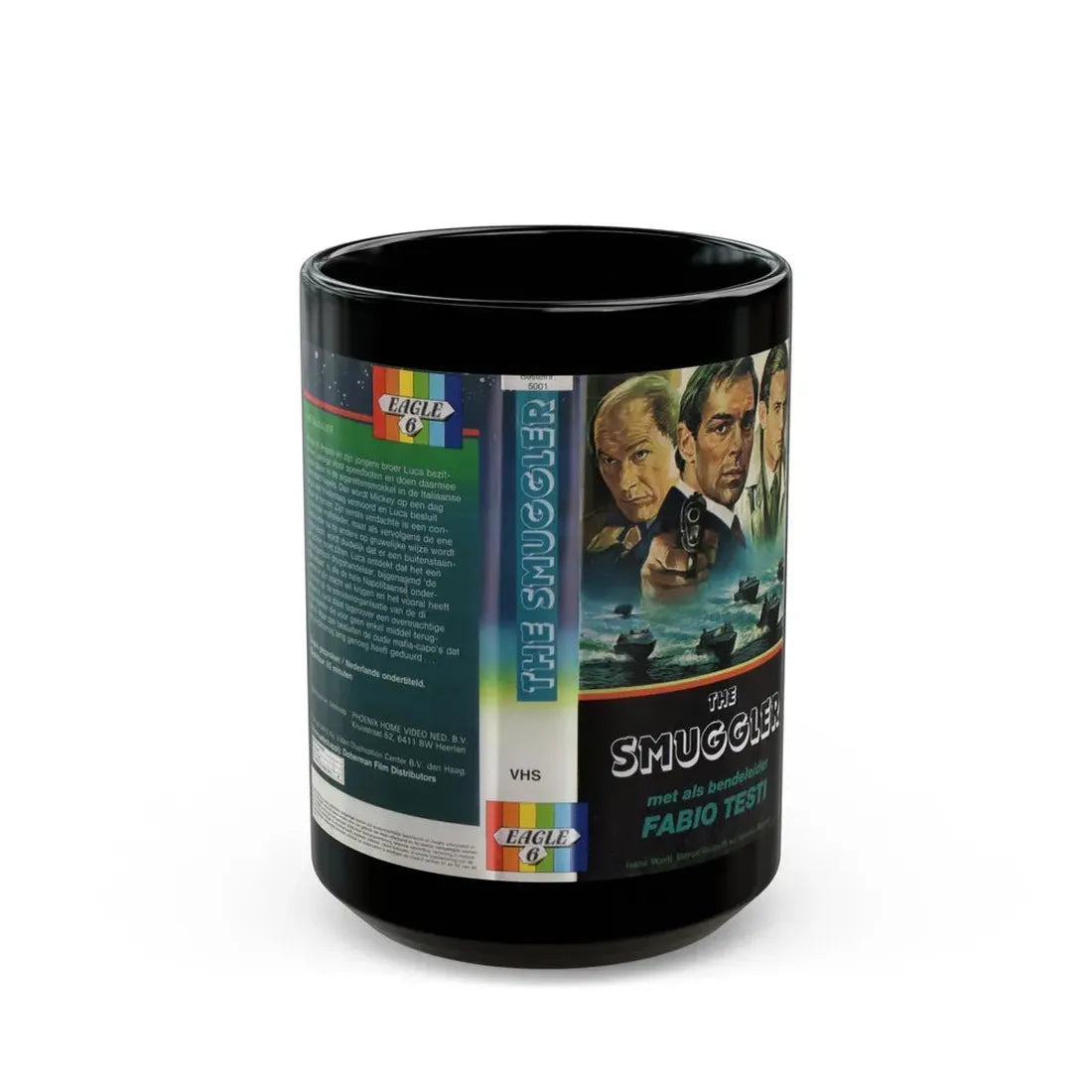THE SMUGGLER (VHS COVER) - Black Coffee Mug 15oz - Go Mug Yourself