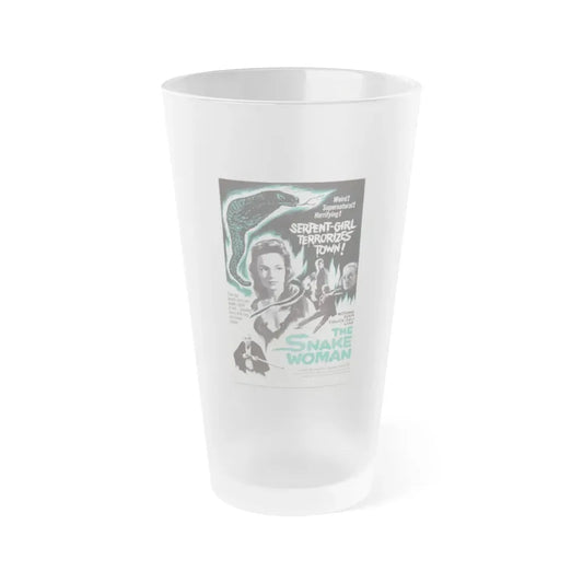 THE SNAKE WOMAN 1961 Movie Poster - Frosted Pint Glass 16oz 16oz Frosted - Go Mug Yourself