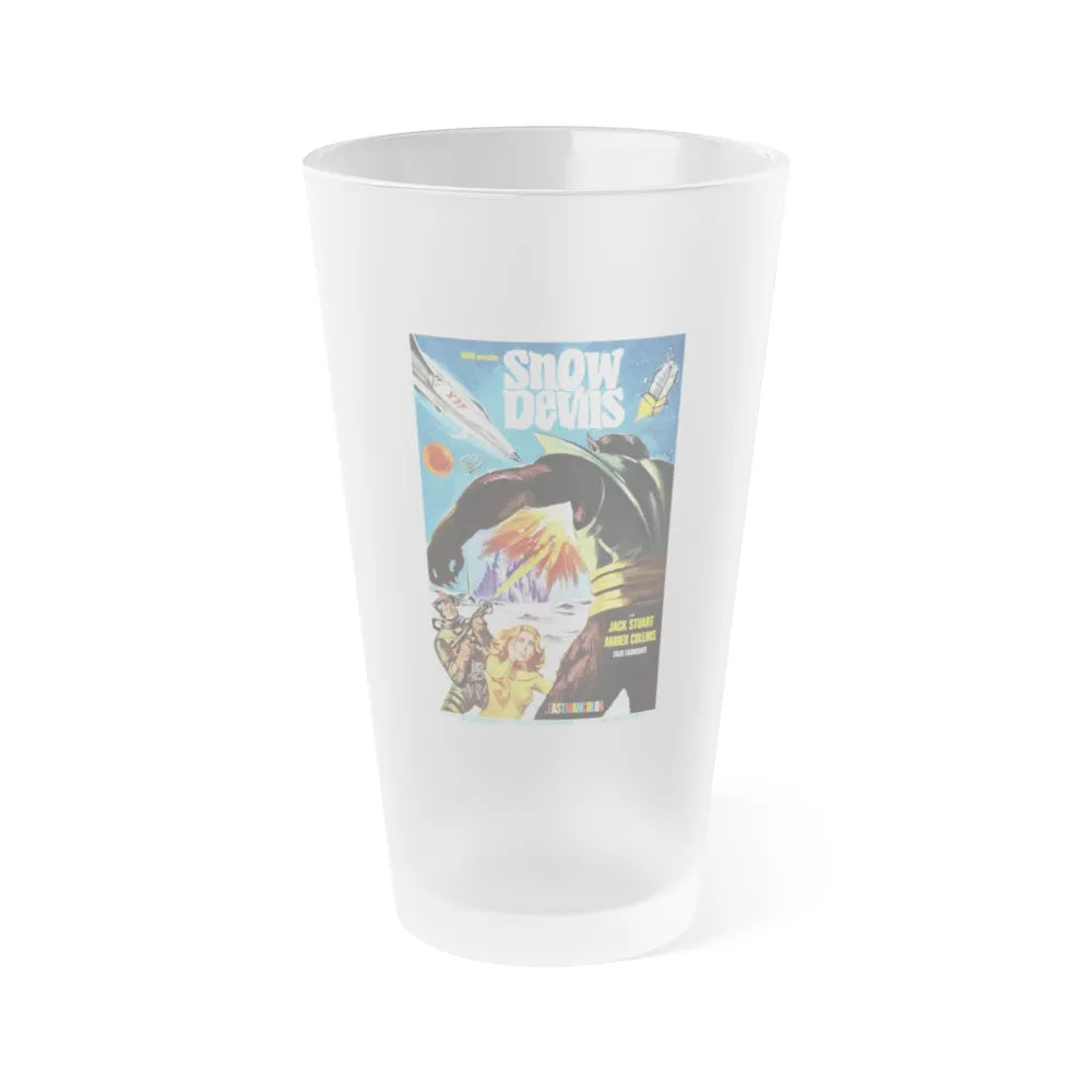 THE SNOW DEVILS 1965 Movie Poster - Frosted Pint Glass 16oz-16oz-Frosted-Go Mug Yourself