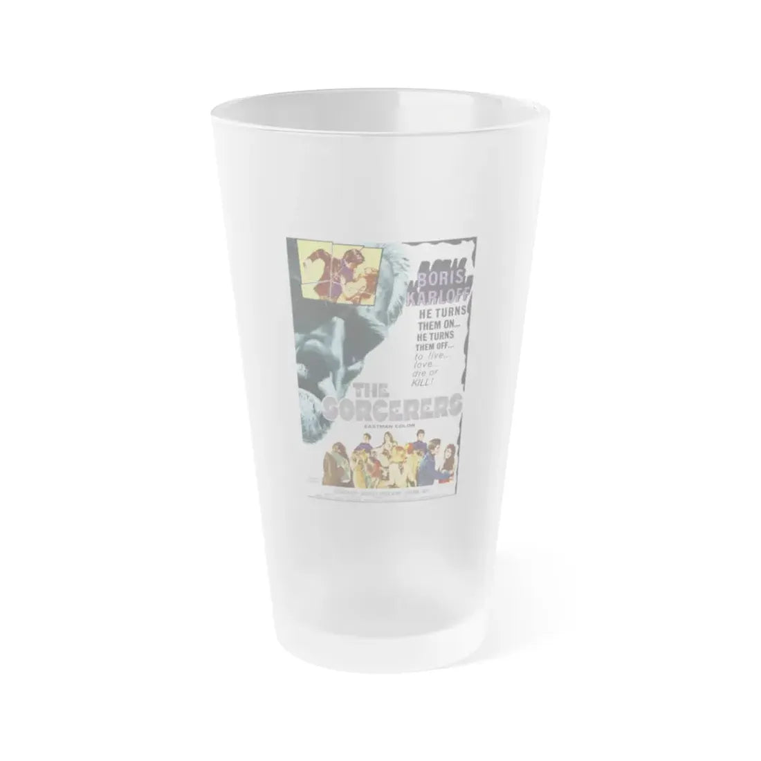 THE SORCERERS 1967 Movie Poster - Frosted Pint Glass 16oz 16oz Frosted - Go Mug Yourself