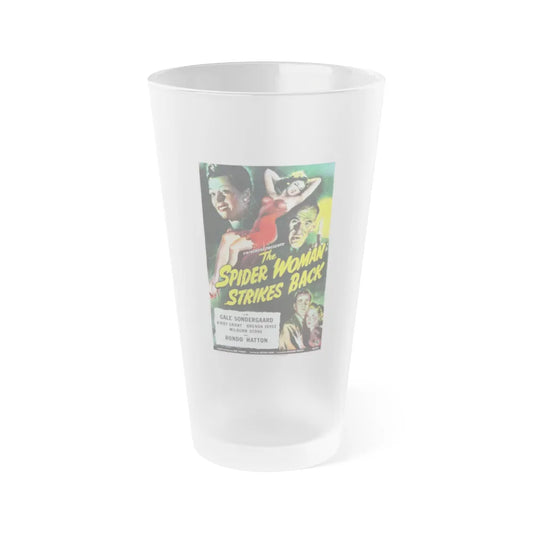 THE SPIDER WOMAN STRIKES BACK 1946 Movie Poster - Frosted Pint Glass 16oz-Go Mug Yourself