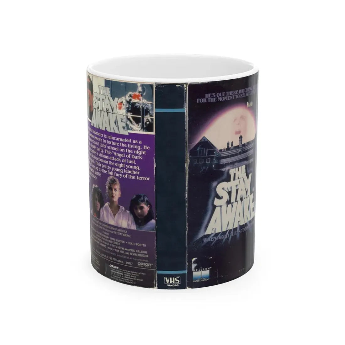 THE STAY AWAKE (VHS COVER) - White Coffee Mug 11oz - Go Mug Yourself