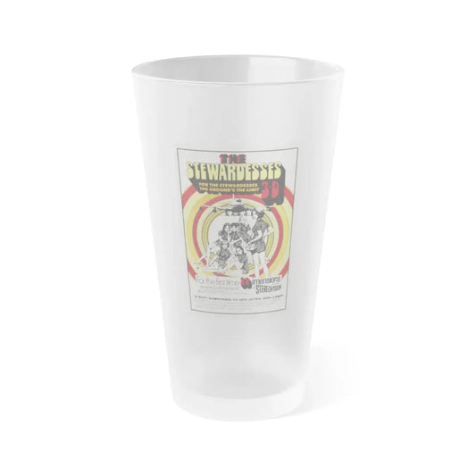 THE STEWARDESSES (IN 3-D) 1969 Movie Poster - Frosted Pint Glass 16oz 16oz Frosted - Go Mug Yourself