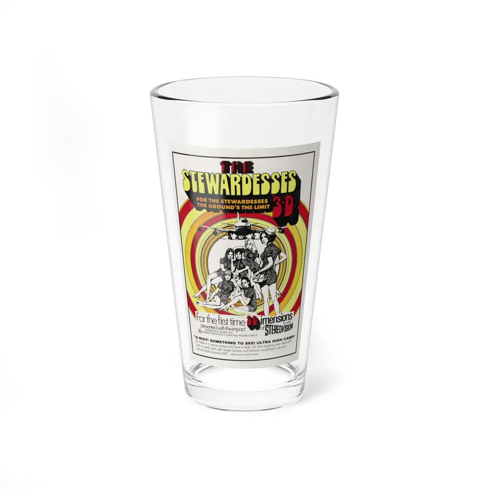 THE STEWARDESSES (IN 3-D) 1969 Movie Poster - Pint Glass 16oz-16oz-Go Mug Yourself