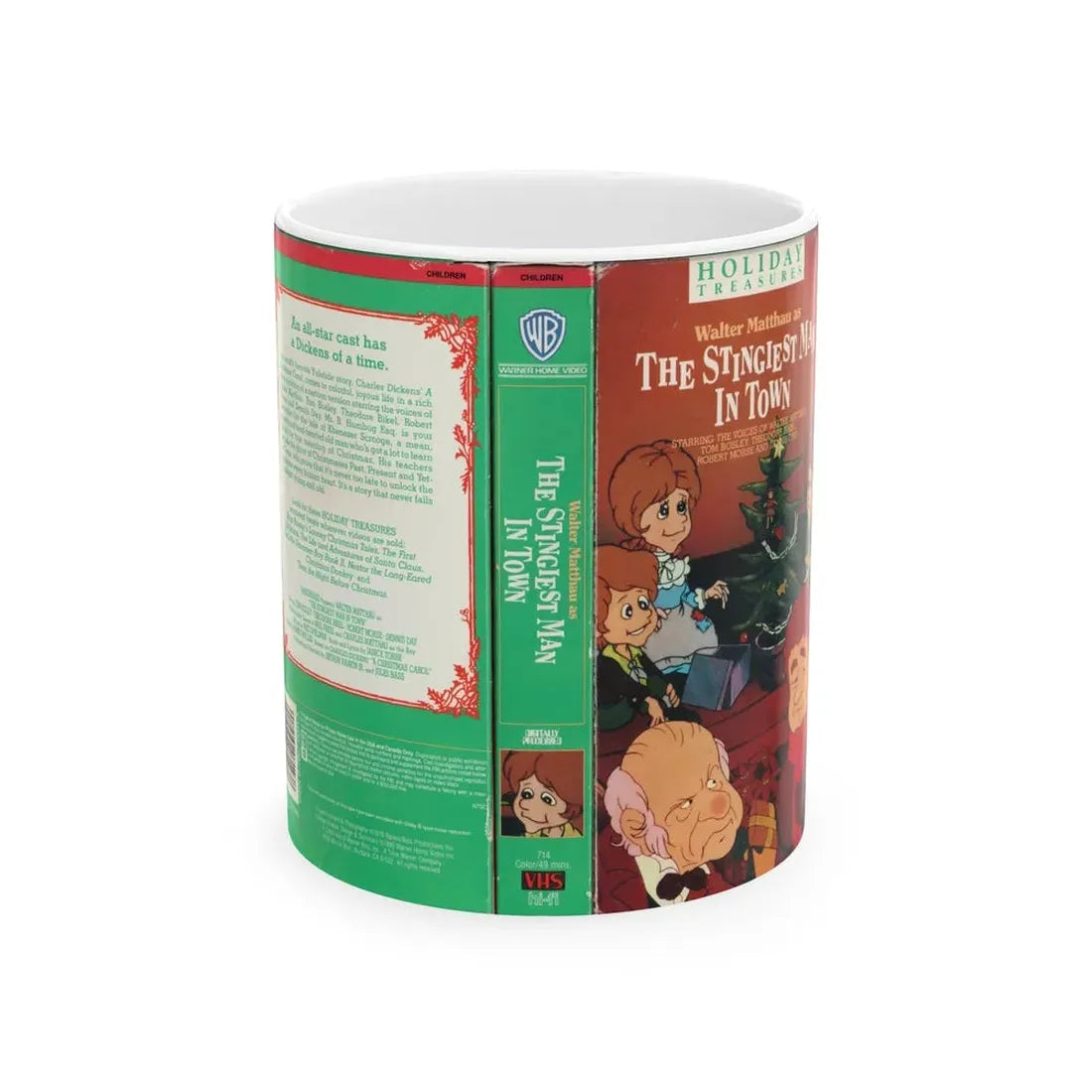 THE STINGIEST MAN IN TOWN (VHS COVER) - White Coffee Mug 11oz - Go Mug Yourself