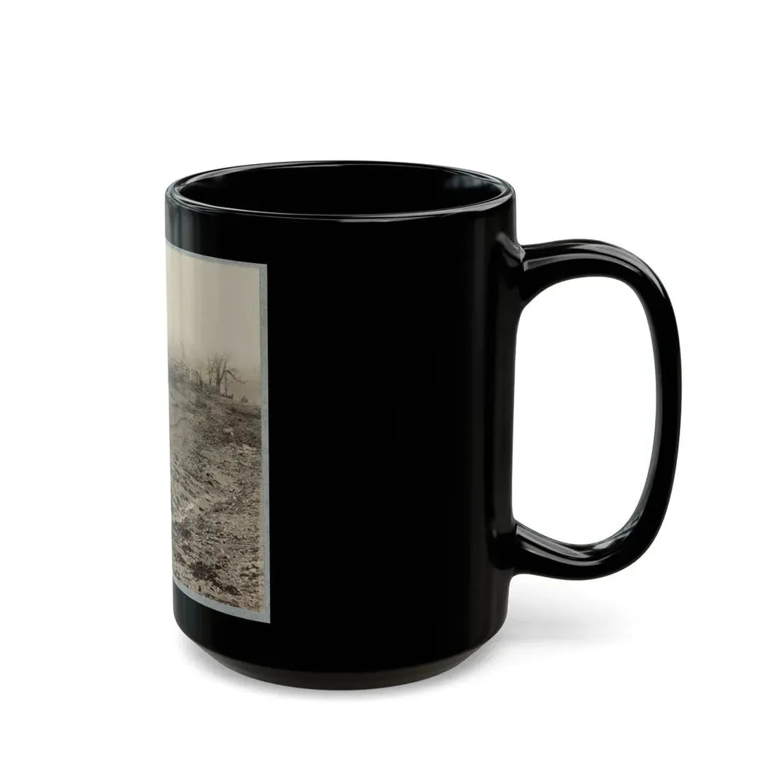 The Stone-Wall  At Foot Of Marye's Heights Held By Cobb's Brigade, C.S.A., Dec. 13, 1862(2) (U.S. Civil War) Black Coffee Mug - Go Mug Yourself