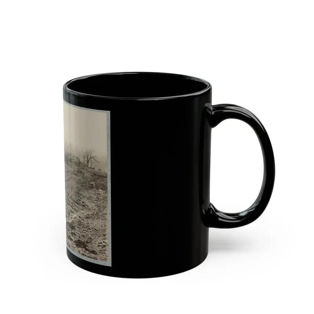 The Stone-Wall  At Foot Of Marye's Heights Held By Cobb's Brigade, C.S.A., Dec. 13, 1862(2) (U.S. Civil War) Black Coffee Mug - Go Mug Yourself
