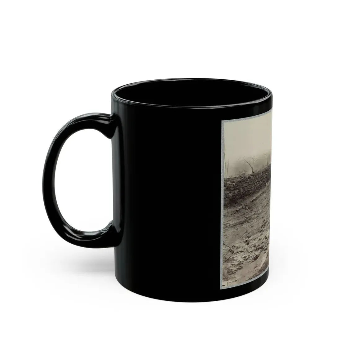 The Stone-Wall  At Foot Of Marye's Heights Held By Cobb's Brigade, C.S.A., Dec. 13, 1862(2) (U.S. Civil War) Black Coffee Mug - Go Mug Yourself