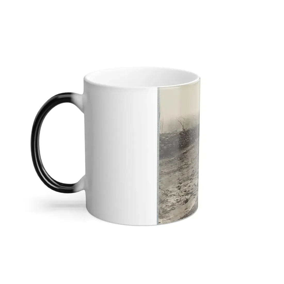 The Stone-Wall  at Foot of Marye's Heights Held by Cobb's Brigade, C.S.A., Dec. 13, 1862(2) (U.S. Civil War) Color Changing Coffee Mug 11oz - Go Mug Yourself