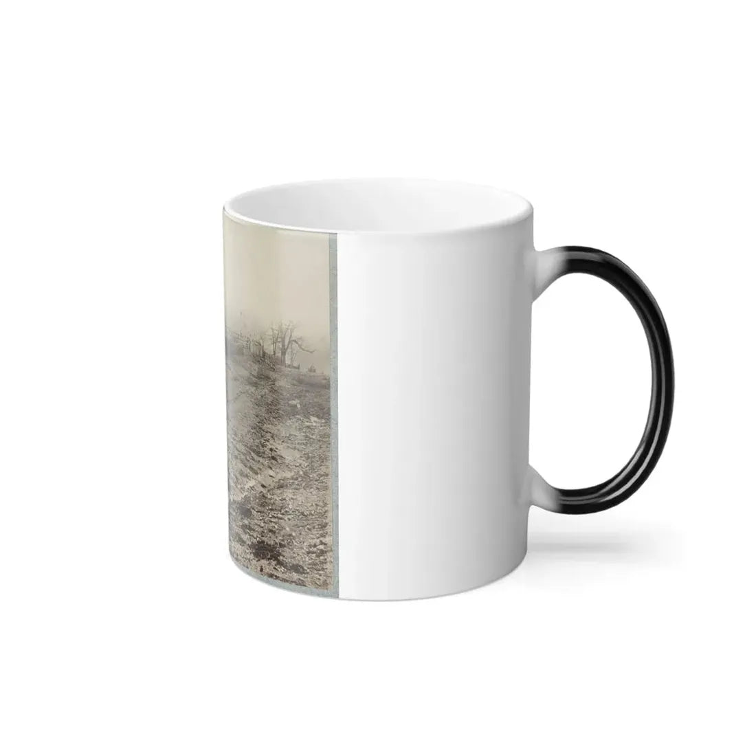 The Stone-Wall  at Foot of Marye's Heights Held by Cobb's Brigade, C.S.A., Dec. 13, 1862(2) (U.S. Civil War) Color Changing Coffee Mug 11oz - Go Mug Yourself
