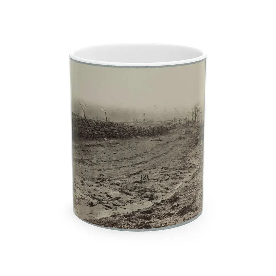 The Stone-Wall  At Foot Of Marye's Heights Held By Cobb's Brigade, C.S.A., Dec. 13, 1862(2) (U.S. Civil War) White Coffee Mug 11oz - Go Mug Yourself