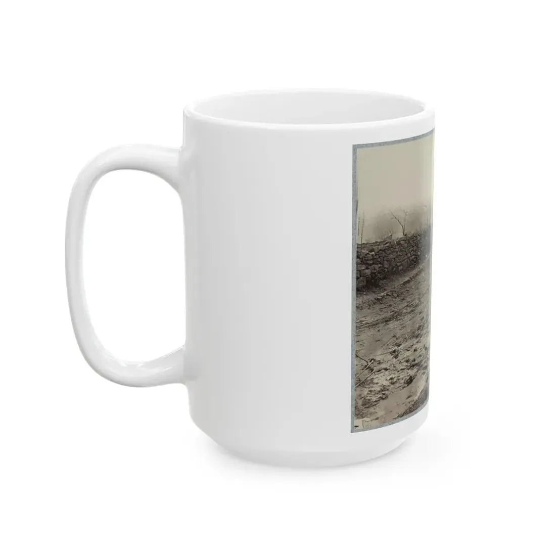 The Stone-Wall  At Foot Of Marye's Heights Held By Cobb's Brigade, C.S.A., Dec. 13, 1862(2) (U.S. Civil War) White Coffee Mug - Go Mug Yourself