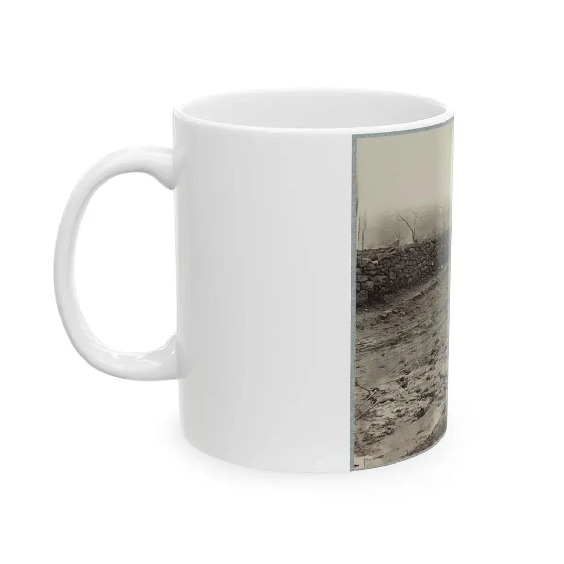 The Stone-Wall  At Foot Of Marye's Heights Held By Cobb's Brigade, C.S.A., Dec. 13, 1862(2) (U.S. Civil War) White Coffee Mug - Go Mug Yourself