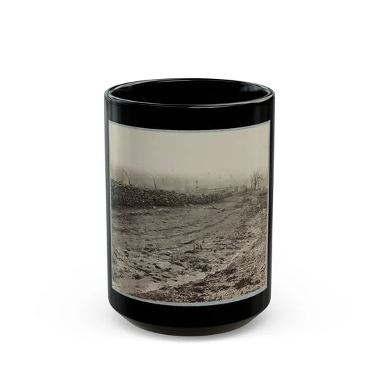 The Stone-Wall At Foot Of Marye's Heights Held By Cobb's Brigade, C.S.A., Dec. 13, 1862(2) (U.S. Civil War) Black Coffee Mug-15oz-Go Mug Yourself