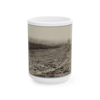 The Stone-Wall At Foot Of Marye's Heights Held By Cobb's Brigade, C.S.A., Dec. 13, 1862(2) (U.S. Civil War) White Coffee Mug-15oz-Go Mug Yourself