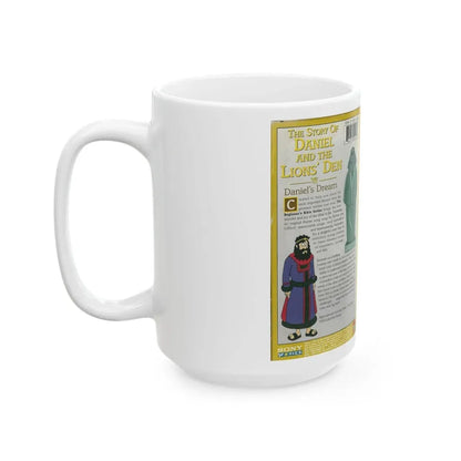 THE STORY OF DANIEL AND THE LIONS DEN THE BEGINNERS BIBLE (VHS COVER) - White Coffee Mug - Go Mug Yourself