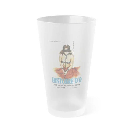THE STORY OF O (FRENCH) 1975 Movie Poster - Frosted Pint Glass 16oz Default Title - Go Mug Yourself