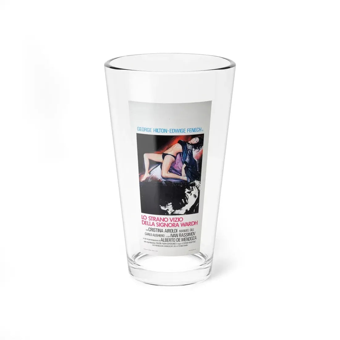 THE STRANGE VICE OF MRS. WARDH 1971 Movie Poster - Pint Glass 16oz 16oz - Go Mug Yourself