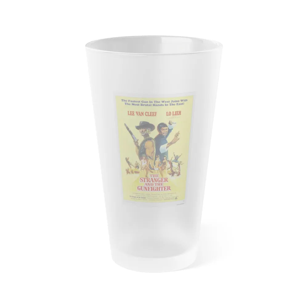 THE STRANGER AND THE GUNFIGHTER 1974 Movie Poster - Frosted Pint Glass 16oz-16oz-Frosted-Go Mug Yourself