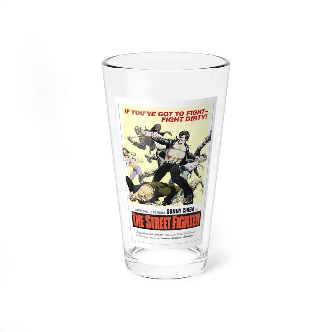 THE STREET FIGHTER 1974 Movie Poster - Pint Glass 16oz 16oz - Go Mug Yourself