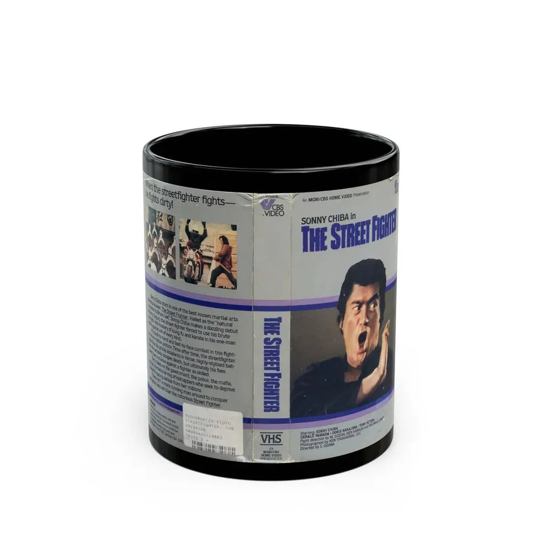 THE STREET FIGHTER (VHS COVER) - Black Coffee Mug 11oz - Go Mug Yourself