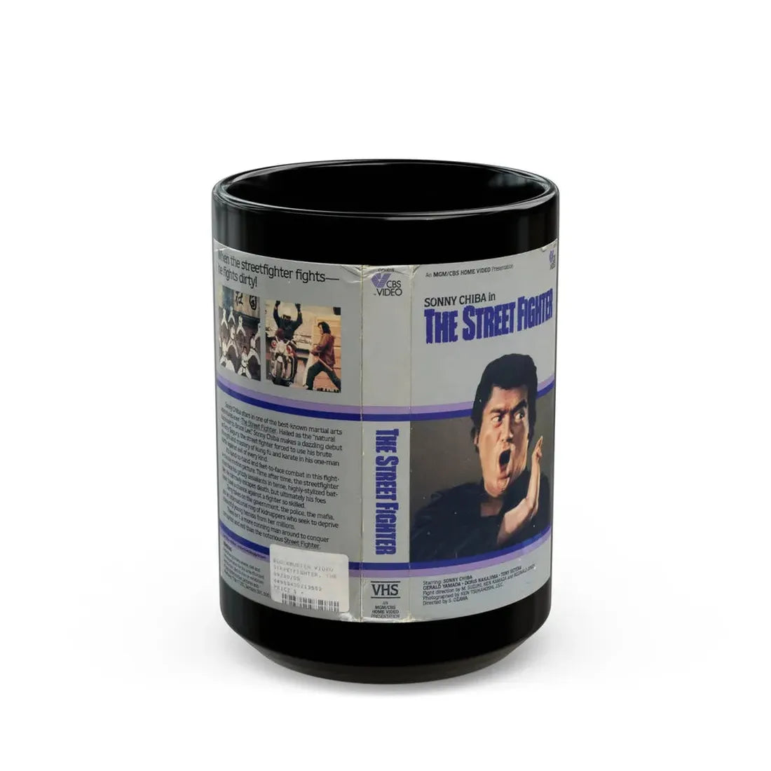 THE STREET FIGHTER (VHS COVER) - Black Coffee Mug 15oz - Go Mug Yourself