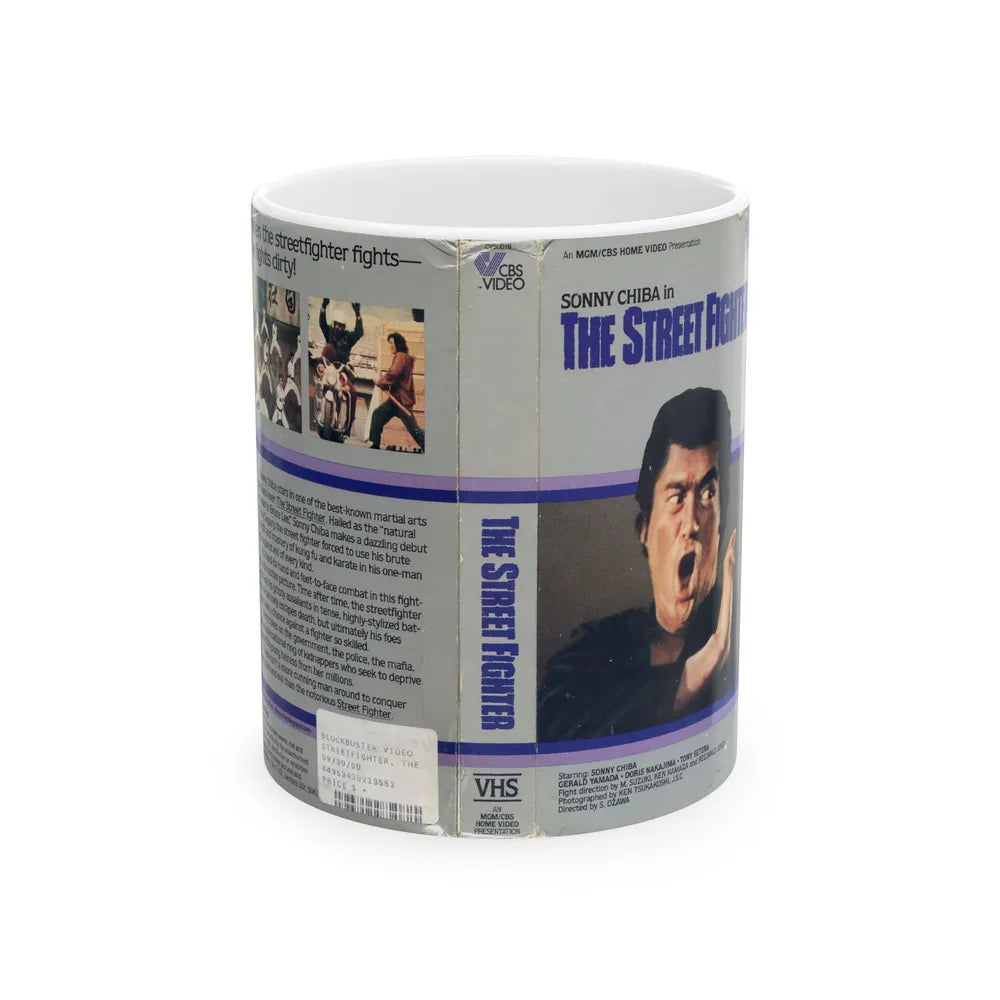 THE STREET FIGHTER (VHS COVER) - White Coffee Mug-11oz-Go Mug Yourself