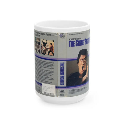 THE STREET FIGHTER (VHS COVER) - White Coffee Mug-15oz-Go Mug Yourself