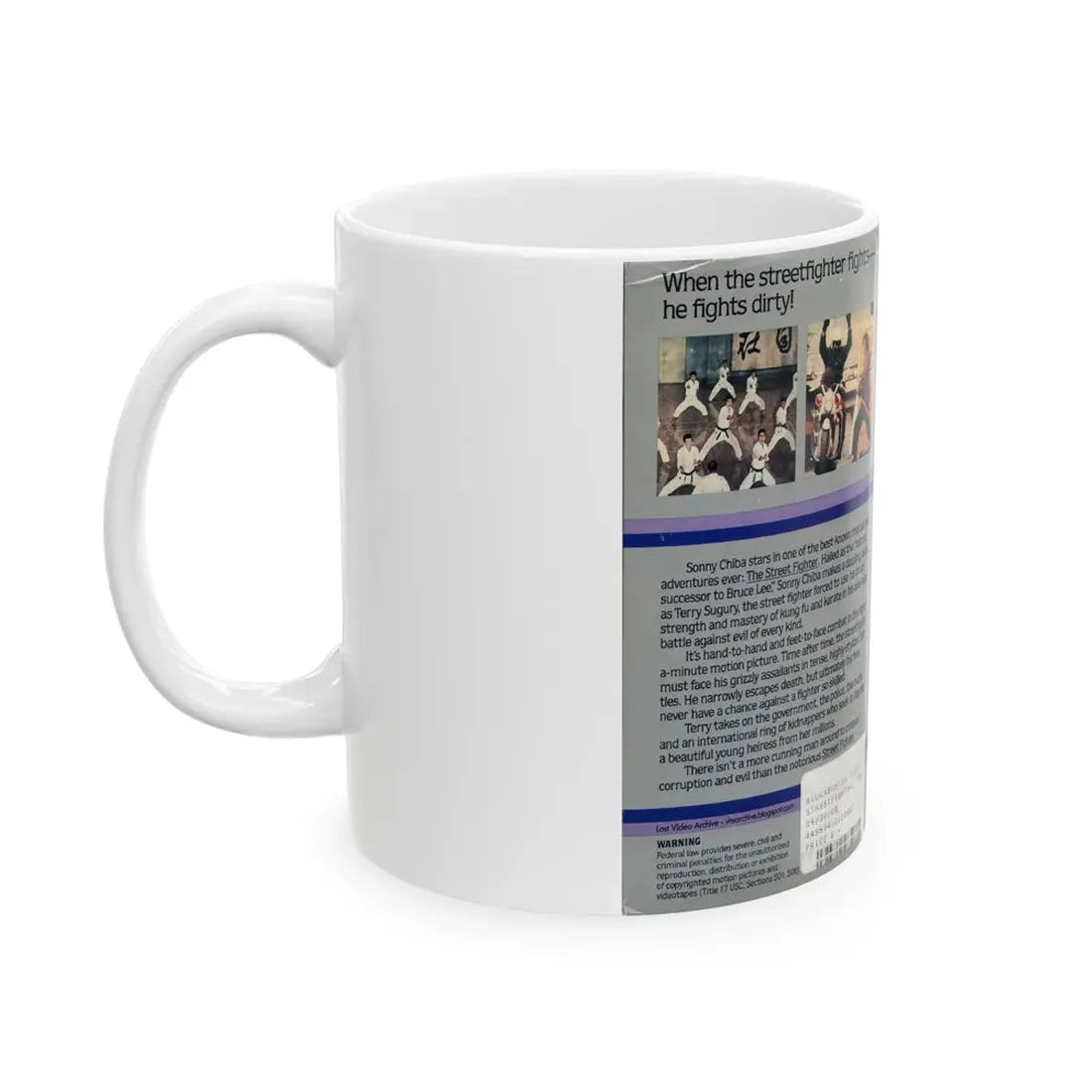 THE STREET FIGHTER (VHS COVER) - White Coffee Mug - Go Mug Yourself