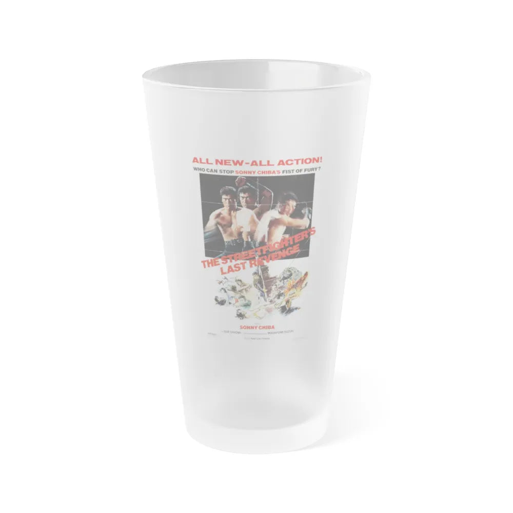 THE STREETFIGHTERS LAST REVENGE 1974 Movie Poster - Frosted Pint Glass 16oz-16oz-Frosted-Go Mug Yourself