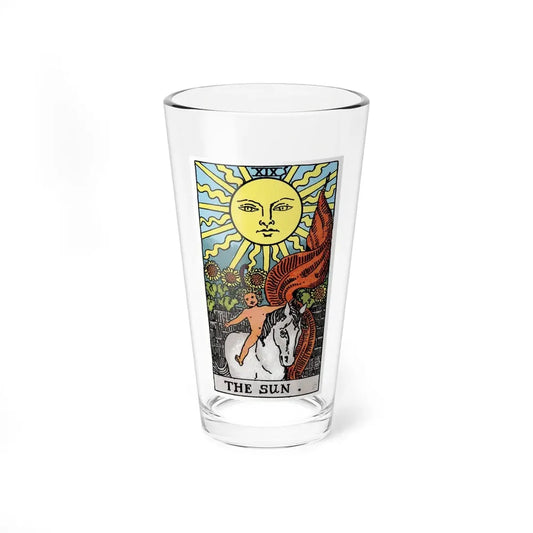 The Sun (Tarot Card) Pint Glass 16oz 16oz - Go Mug Yourself
