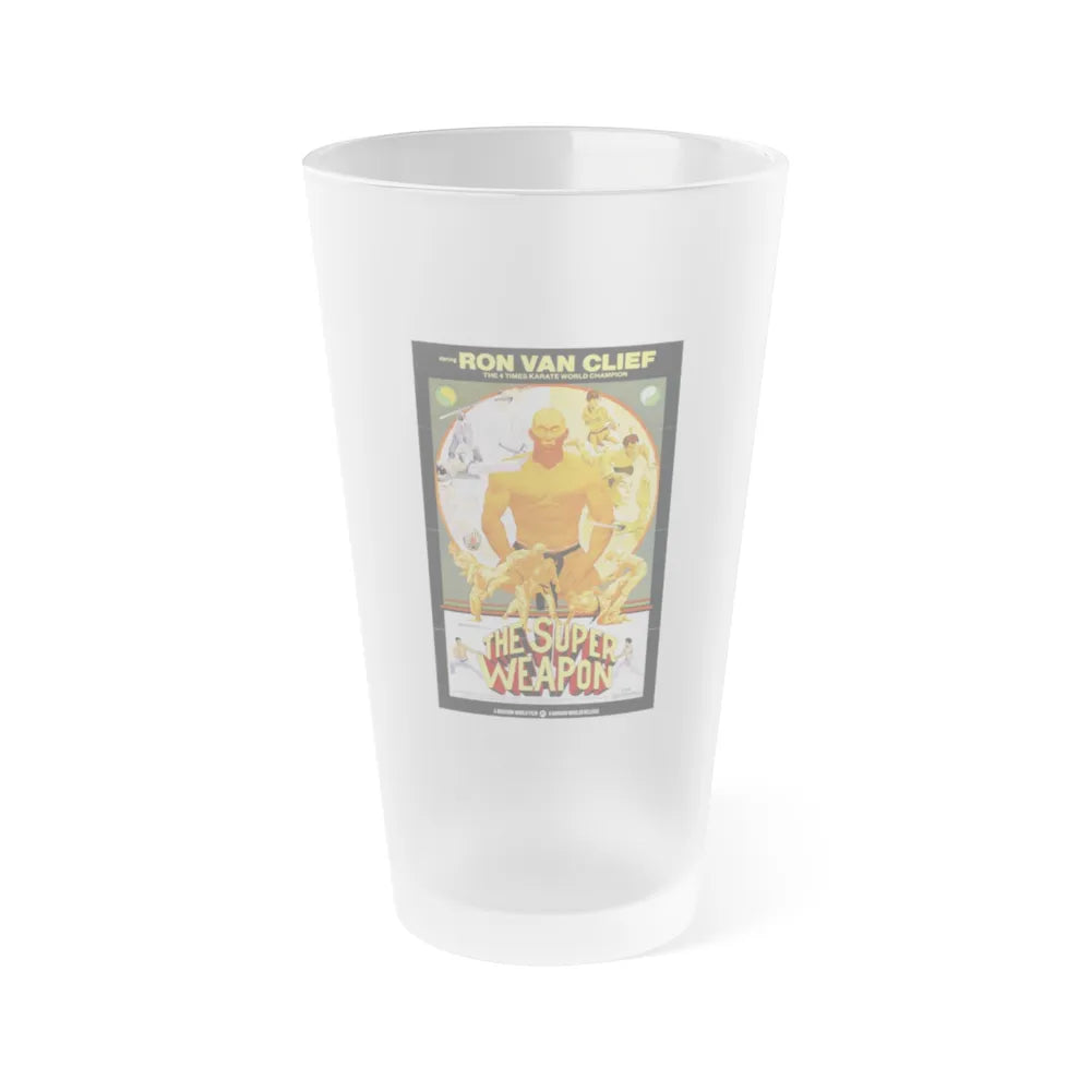 THE SUPER WEAPON 1976 Movie Poster - Frosted Pint Glass 16oz-16oz-Frosted-Go Mug Yourself