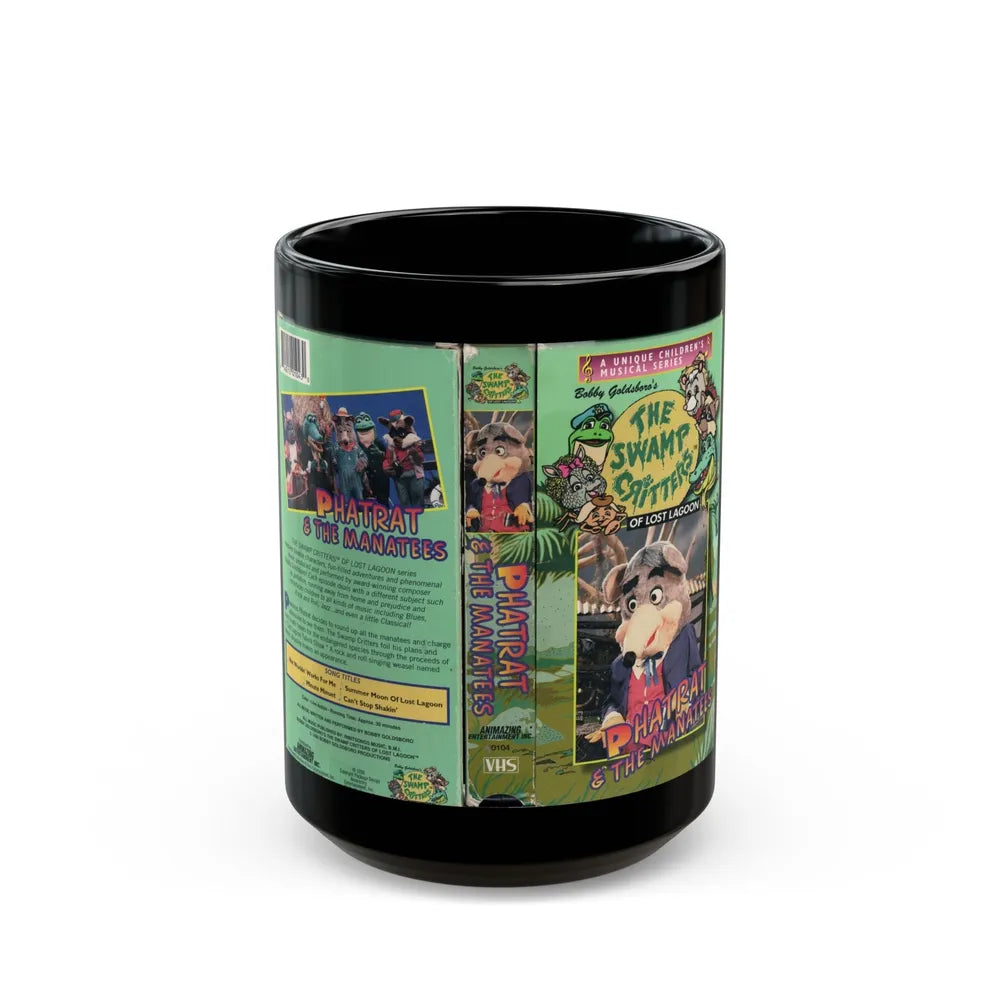 THE SWAMP CRITTERS OF LOST LAGOON PHATRAT AND THE MANATEES (VHS COVER) - Black Coffee Mug-15oz-Go Mug Yourself